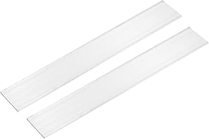 sourcing map 2 Pcs Square Aluminum Flat Bar, 1/16" (2mm) Thick x 2" (50mm) Width x 12" (305mm) Long 6061 Aluminum Flat Plate Solid New Mill Stock Silver for Industrial Building