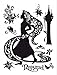 Produktbild 1art1 75286 Rapunzel Neu Verföhnt - Rapunzel Samt-Sticker Wand-Tattoo Aufkleber Poster-Sticker 85 x 65 cm