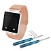 Produktbild MuSheng Armband für Garmin Vívoactive GPS - Edelstahl Milanese Uhr Band Sport Uhrenarmband mit Einzigartige Schnalle Erstatzband für Garmin Vívoactive GPS Smartwatch, Mehrfarbig (Gold)
