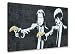 Produktbild Visario Bild auf Leinwand der Deutschen Marke 80 x 60 cm einteilig Banksy Banane 4171 Bilder Kunstdrucke Wandbild