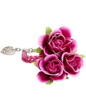 Alpenflüstern Damen Trachten-Blumenarmkette Celine pink DAB04300025