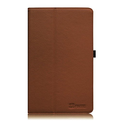 Fintie Odys Ieos Quad white Edition X610092 / Ieos Quad Pro Office Edition (10,1 Zoll) Tablet-PC Hülle – Slim Fit Folio Kunstleder Schutzhülle Cover Tasche mit Ständerfunktion und Stylus-Halterung, Braun - 5