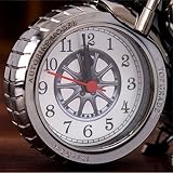 OFT Vintage Motorrad Alarm Clock Wecker Motorcycle Tischuhr Quartzuhr Standuhr (Oddiyana+gold) - 7