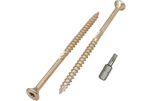 SKIR'CO Confezione da 50 viti universali in acciaio zincato da 5,0 x 90 mm, testa svasata, testa torx, tipo 17, viti truciolare (50, 5,0 x 90 mm)