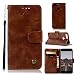 Produktbild Honor 7X Case, Maeco Premium Leather Wallet Case with Card Slots and Stand Function, Magnet Design with Wrist Strap Folio Protective Case for Huawei Honor 7X, Brown