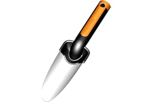 Fiskars Transplantoir, Longueur: 27 cm, Lame en acier inoxydable, Noir/Orange, Premium, 1000727