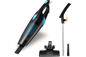 KENT Dash Vacuum Cleaner | 600W | High Suction Power >16 kPa | Cyclone5 Technology and HEPA Filter | Bagless Design | Ideal for Floor, Curtain, Carpet, Sofa & Car | Black & Blue