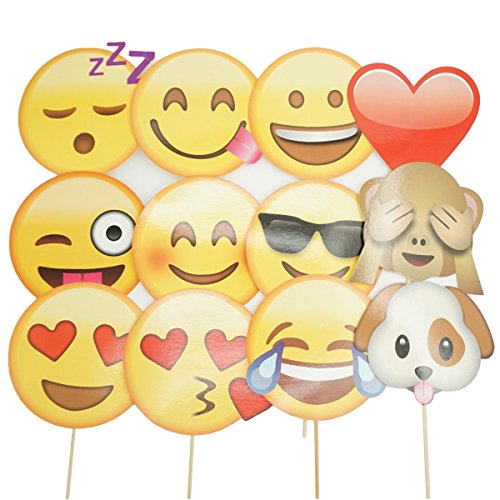 LUOEM Lustige Foto Booth Props Fotorequisiten Fotoaccessoires Foto Booth Posing Requisiten für Geburtstag Hochzeit Party Dekoration 12 PCS