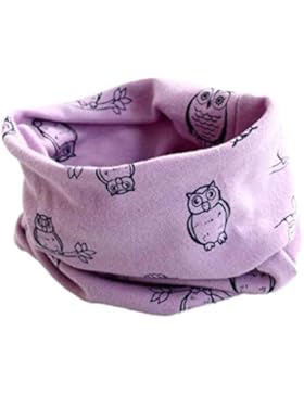 Babybekleidung Schals Longra Herbst-Winter-Baby-Mädchen-Eulen Kragenbaby -Schal Baumwolle O-Ring Halstücher (40...