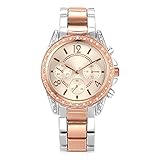 NUOVO Damen Uhr Analog Quarz mit Rose Gold Edelstahl Armband Wasserdicht K159010L-RG