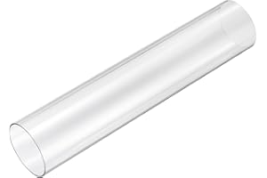 sourcing map Tube en plastique rigide rond transparent de 60 mm x 63 mm de diamètre extérieur x 305 mm de long