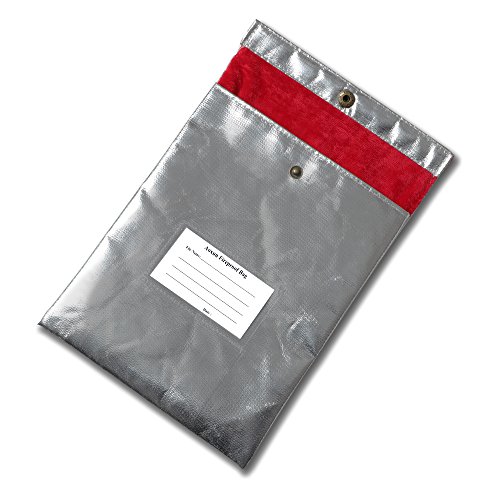 Preisvergleich Produktbild Fiberglas Feuerfeste Dokumententasche - Senior Aluminium Feuerschutz Beutel für Bargeld / Pässe / Fotos / Wertsachen / Schmuck Schutz(10.4" x 7.9") Von Aoxun