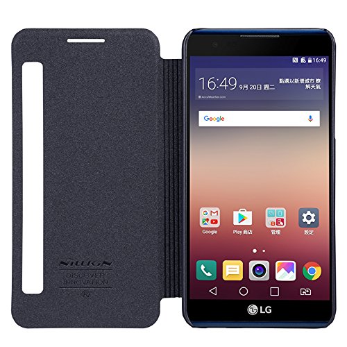 LG X Power Hülle, IVSO Hohe Qualität Advanced Shock Absorption Technology Case Folio Tasche Cover für LG X Power Smartphone (13,5 cm (5,3 Zoll) Display, 16 GB Speicher, Android 6.0) (Für LG X Power, Schwarz) - 2