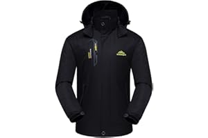 Naudamp Men's Outdoor Waterproof Jacket Lightweight Softshell Rain Coat Climbing Hiking Clothes Mountain Multi-Pockets Windbreaker