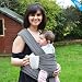 Ldex Soft Baby Slings | Compact and Comfortable Baby Wraps | Pure Cotton/Spandex | Nursing Cover | Suitable for Newborns To 35 Lbs | Nice Baby Shower Item | (Gray)