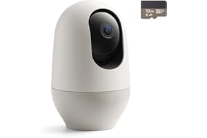 [Exklusiv bei Amazon] Nooie Babyphone mit Micro-SD-Karte, WLAN-Haustierkamera für den Innenbereich, kabellose 360-Grad-IP-Kamera, 1080P, Bewegungsverfolgung, Super-IR-Nachtsicht, mit Alexa