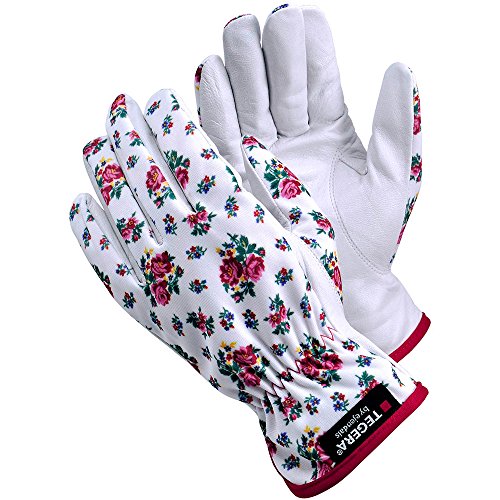 Ejendals Lederhandschuh Tegera 90014, Größe 7, 1 Stück, rot / weiß, 90014-7