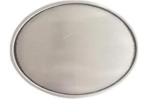 JEAN'S FRIEND New Vintage Silver Plated Oval Blank Custom Belt Buckle Gürtelschnallen US Stock