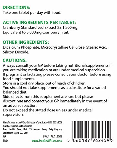 Cranberry Supplement (5040mg) - 90 Tablets | High Strength Daily Supplement | UK Manufactured to GMP Standards - Image 7