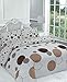 Produktbild Bettwäscheset, Bettbezug mit passenden Kissen Fall wendbar Noha Polka Punkte Kreise Bettwäsche-Set, Polycotton, Chocolate\brown, King Size