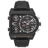 Police Herren Multi Zifferblatt Quarz Uhr mit Leder Armband PL15379JSB.02