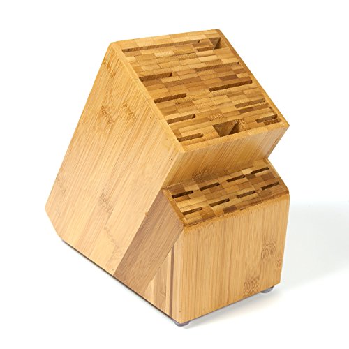 Woodluv Bambus Universal 19 Slot leer Messerblock Storage Organizer - 2