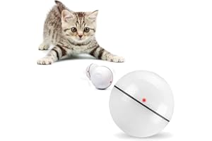 SPEEDY PANTHER Smart Cat Ball Toy Interactive Cat Toys for Indoor Cats Adult Automatic 360 ° Gatto giocattolo palle con luce LED Catnip stimolano l'istinto di caccia per gattini - USB ricaricabile