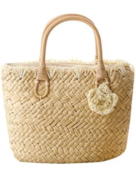 YOUJIA Stroh Taschen Blumen Casual Handtaschen Damen Tragetaschen Für Sommer / Strand