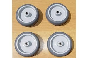 DELEX-ROLLEN Räder Rollen Kunststoffrad Gummirad Transportrad Apparaterollenrad Grau Ø 75mm (4)