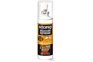 NUTRI EXPERT - STOPIQ Bouclier Extrême - Spray répulsif insecte - Actifs d'origine végétale - Protection maximale - Dès 3 ans - 75 ml