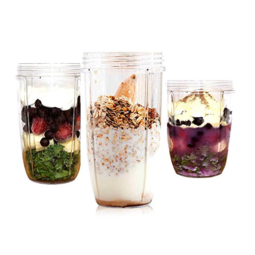 UNIQUEBELLA Ersatzteile für Nutribullet, 32 OZ Kleine Tasse, Cup Entsafter Zubehör für NUTRIBULLET Blender Entsafter - 6