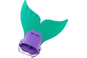 YUKQEYLE Adultes Sirène Palmes De Natation Enfant Réglable Sirène Palmes de Plongée Monopalme Fille d'Entraînement Nagés De Natation Confortable Watersurfin 01- B155- Bleu