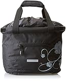 Blue Bird Korb Lenkerkorbtasche, Schwarz/Hibiskusblüte,...