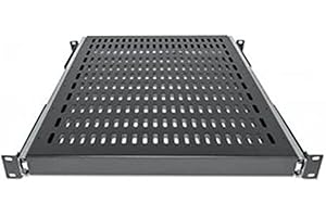 Intellinet 19 Inch Sliding Shelf, 1U, For 600 to 800 mm Depth Cabinets & Racks, shelf depth 350 mm, Black