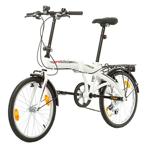20 Zoll, Probike, Klapprad, Mountain, City, Fahrrad, Herren, Damen, Jugend, Universalgröße, 6 Gang Shimano Kettenschaltung, Folding System, STVO Beleuchtung, Komplett montiert - 5