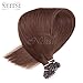 Neitsi® 20" 25g 25s/pack Straight 100% Keratin Human Hair Nano Ring Loop Hair (4#)