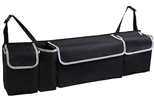 HONCENMAX Coche Asiento Trasero El Maletero Organizador Bolsa Colgante de Juguetes para Niños Bolsa de Almacenamiento Larga Accesorios de Carga Interiores Automotrices para SUV Vans Cars Trucks