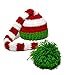 DAYAN Christmas Green Red Crochet Baby Boy Girl ELF Long Tail Pom-pom Hat Party Costume Photography Props