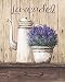 Produktbild Artland Poster Kunstdruck aufgezogen auf Holz-Platte Wand-Bild A. S. Lavendel Stillleben Vasen & Töpfe Botanik Malerei Creme 49 x 39 x 1,2 cm