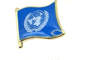 SNS COMPONENTS Pin's en métal émaillé avec drapeau des Nations Unies, Métal