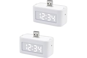 THIRDREALITY Smart Clock confezione da 2 per Echo Flex, facile configurazione, creazione di routine, timer, nessuna batteria richiesta