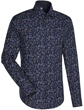 JACQUES BRITT Smart Casual Hemd Slim Fit Langarm Bügelleicht Casual-Hemd Hai-Kragen Manschette weitenverstellbar