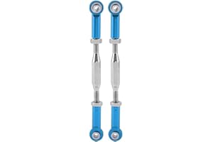 DILWE Tiges de direction pour camions RC, 2Pcs barres de direction pour Traxxas Slash 1/10 RC camion( bleu)
