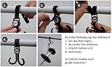 TAHLMANN 2x Doppel Haken für Einkaufstaschen, Wickeltaschen, Handtaschen – universal geeignet für fast alle Kinderwagen und Buggys - 4