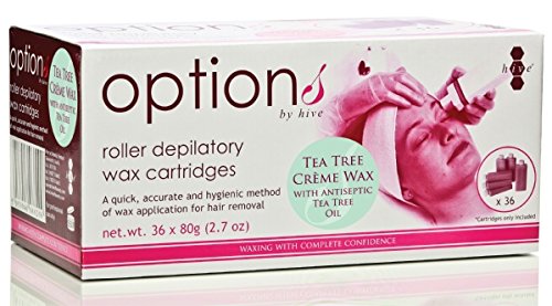 Hive 36pcs Refill Roller Depilatory Roll on Wax Cartridges Tea Tree Creme Wax 80g CODE: HOB6627