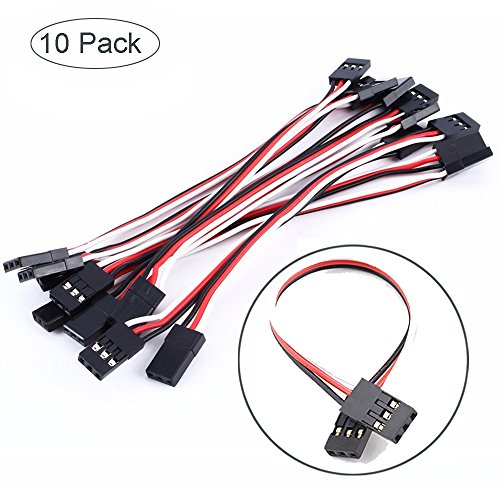 UNIK Servo extensión de cables de alambre del cable macho a macho enchufable para JR RC Plane 10 PCS