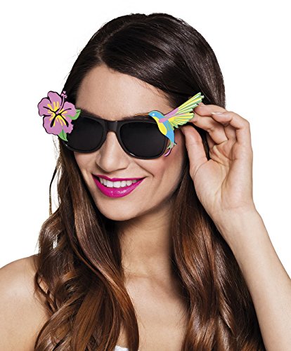 erdbeerloft - Hawaii Brille Blume Kostüm Sonnenbrille, Mehrfarbig