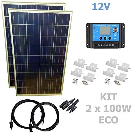 200W 12V Solar panel Kit ECO 2X100W