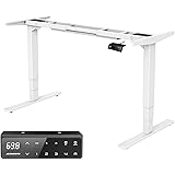 Maidesite Height-adjustable Electric Desk with 2 Strong Motors, Height-Adjustable Table Frame, 4 Memory Controls and Collisio