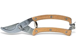 NEU: Bloomify® Premium Gartenschere mit hochwertigem Holzgriff | Pflanzenschere zum Schneiden von Zweigen, Ästen, Pflanzen und Blumen | universell einsetzbar als Ast-Schere, und Rosenschere